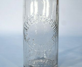 ALLEBACH & GUTH EAST ALLENTOWN PA SCARCE TALL BLOB TOP SODA OR BEER BOTTLE 2