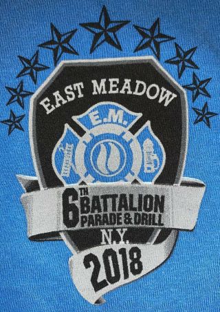 East Meadow Fire Department Nassau County York T - Shirt Xl Fdny 6th Batt