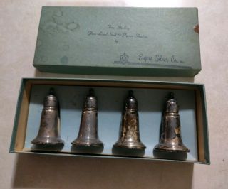 Empire Sterling Silver Salt & Pepper Shakers 4 - Vintage
