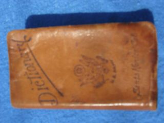World War 2 WW2 US Army Dictionary Leather Songbook Book and Armband 3