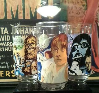 1977 Burger King Star Wars Glasses (set Of 3)
