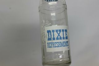 Dixie Refreshments Soda Bottle 1959