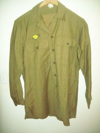 Army Wool Field Shirt With Gas Flap 15 X 33
