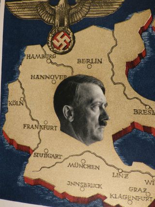German WW2 Post Card Fuhrer One People One Reich One Fuhrer 2
