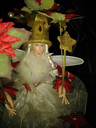 Dept.  56 Christmas Krinkles Poinsettia Fairy Queen Tree Topper Patience Brewster 2