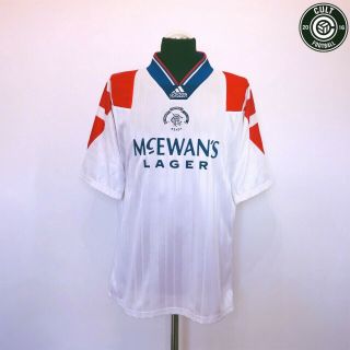 Rangers Vintage Adidas Equipment Away Football Shirt Jersey 1992/93 (l)