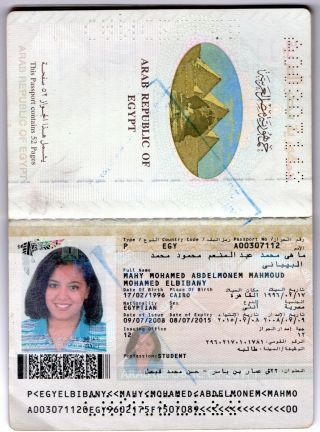 Egypt Travel Document With Different Revenues Issue 2008
