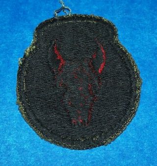 Black Back Ww2 British Made 34th Infantry Division Od Border Patch