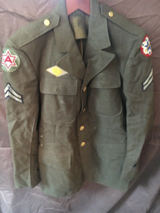Vintage World War Ii Ww2 Us Army Air Force Uniform Coat Jacket 40s Military