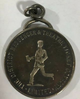 Vintage Silver Merit Medal - District Messenger & Theatre Ticket Company