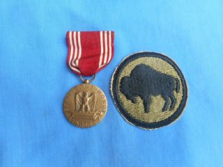 Wwii Us Army Good Conduct Medal Engraved Colored Troops