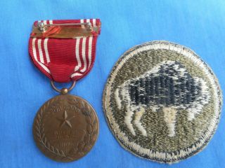 WWII US Army Good Conduct Medal Engraved Colored Troops 2