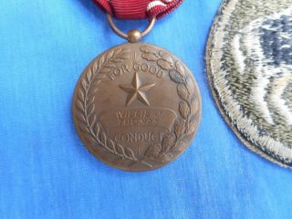 WWII US Army Good Conduct Medal Engraved Colored Troops 3