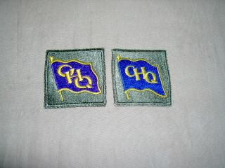 Ww2 Ghq Southwest Pacific Variation Set Blue And Purple Banners