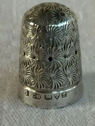 Solid Silver Thimble Charles Horner Ltd Chester