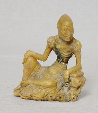 Carved Chinese Shou - Shan Stone Louhan Figures M2887