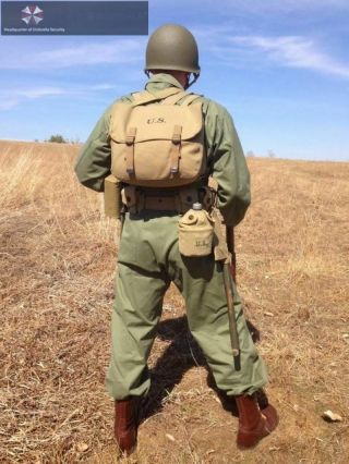 Canvas knapsack USA ARMY 36 TYPE MUSETTE Rucksack BAG Soldier BACKPACK 3