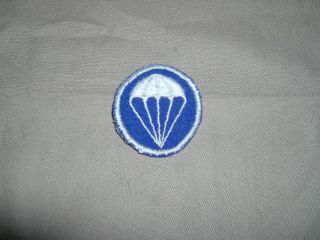 Wwii U.  S Army Airborne Paratrooper Overseas Cap Patch - Blue