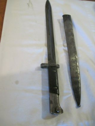 Ww2 Bayonet 11 1/2 Inch Blade With Scabbard