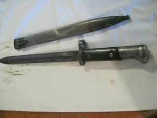WW2 Bayonet 11 1/2 inch Blade With Scabbard 2