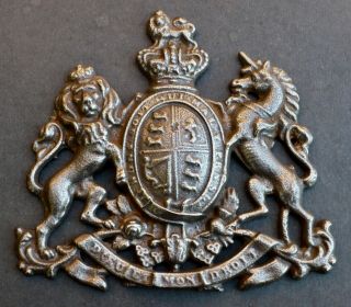 Vintage British Royal Warrant Crest; Coat Of Arms: Cast Iron Sign