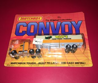 Matchbox Convoy Cy5 Peterbilt Conventional Covered Truck - Walt 