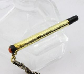Montblanc Rouge Et Noir Baby 00 - Micro Safety Fountain Pen - 18k Gold Overlay - 1915