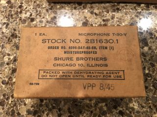 Wwii Shure Throat Microphone T - 30 - V Nos