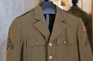 WW2 US Army Air Corps Third Air Force (3AF) Service Coat Corporal WWII 2