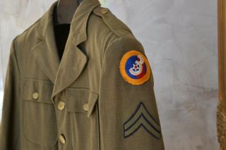 WW2 US Army Air Corps Third Air Force (3AF) Service Coat Corporal WWII 3