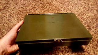Vintage Bx - 40 Us Army Willys Jeep Radio Crystal Storage Case Box,  Wwii 1940s - 50s