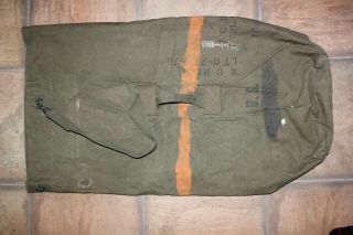 Vintage Us Military Issue Ww2 Dated 1944 Canvas Duffle Bag Dg11