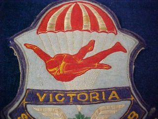 Orig Vintage Cloth Patch Victoria Skydiving Club 