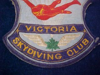 Orig Vintage Cloth Patch Victoria Skydiving Club 