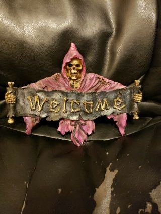 Grim Reaper Welcome Wall Decor,  Gothic Home Decoration,  Halloween
