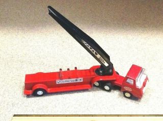 Tonka Vintage Fire Ladder Trailer & Cab Over Truck,  T F D,  Pressed Steel Toy