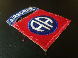 Authentic WWII US 82nd Airborne Patch US Army 3