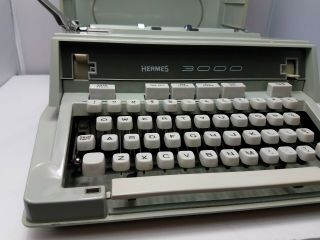 1971 Hermes 3000 Portable Media Typewriter with Hard Case 3