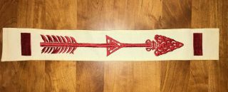 Oa Order Of The Arrow Twill Vigil Honor Sash With Counter - Clockwise Arrows