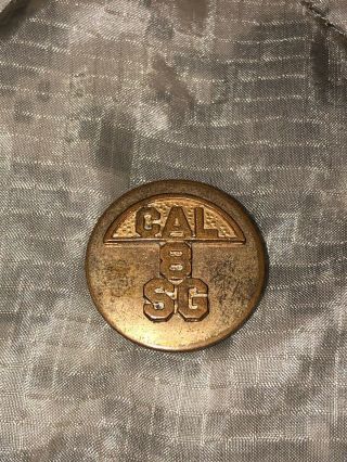 Pre WW2 California State Guard,  8th Regiment Collar Disc,  Hard To Find 1920s - 30s 2