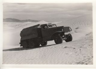 Wwii Photo Us Army Gas Fuel Tank Truck Desert Sand 1942 Camp Seeley 24