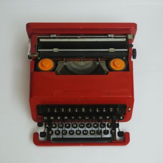 Vintage Portable Valentine Typewriter By Olivett W/ 1969 A Clockwork Orange