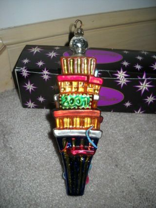 Christopher Radko Christmas Tree Ornament Times Square 2001 Count Down