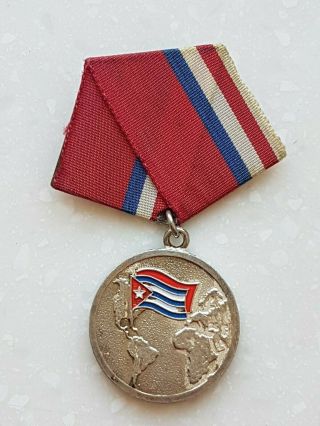 Soviet - Cuba Military Medal " Internationalist Warrior "
