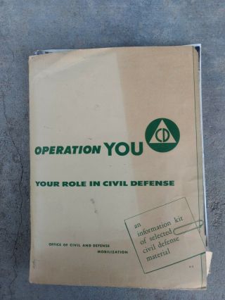 Office Of Civil Defense Material & Cold War Bomb Shelter Pamphlets 1960 