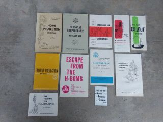 Office of Civil Defense Material & Cold War Bomb Shelter Pamphlets 1960 ' s 2