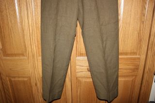 WW2 US Military Issue 100 Wool Field Dress Trousers Pants 33x35 TG04 3