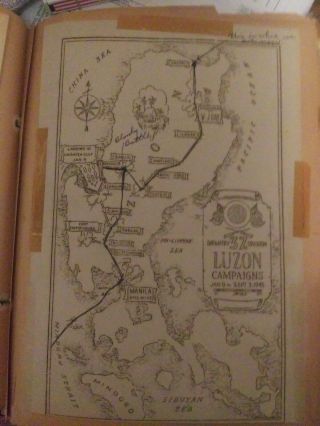 37th Division Ww2 Campaign Map And 17 Pages Of Newspaper Clips & Photos