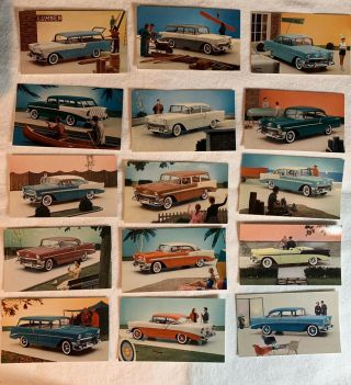15 Different 1956 Chevrolet Dealership Promo Postcards Nomad 210 Bel Air Etc.