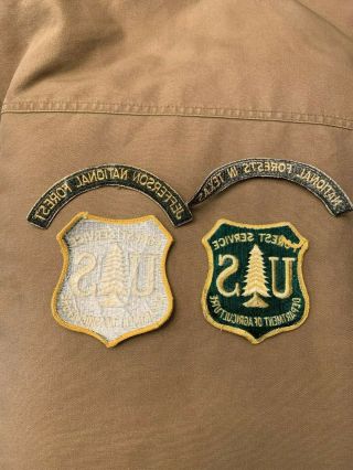 2 VIntage US Forest Service Patches w/ 2 Different Tabs,  Estate Dept of Agricult 3